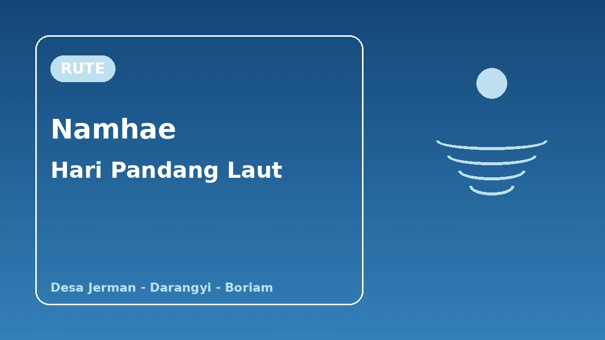 Rute Wisata Desa Jerman·Desa Darangyi·Boriam Namhae — Sehari di Namhae Memandang Laut dari Ketinggian
