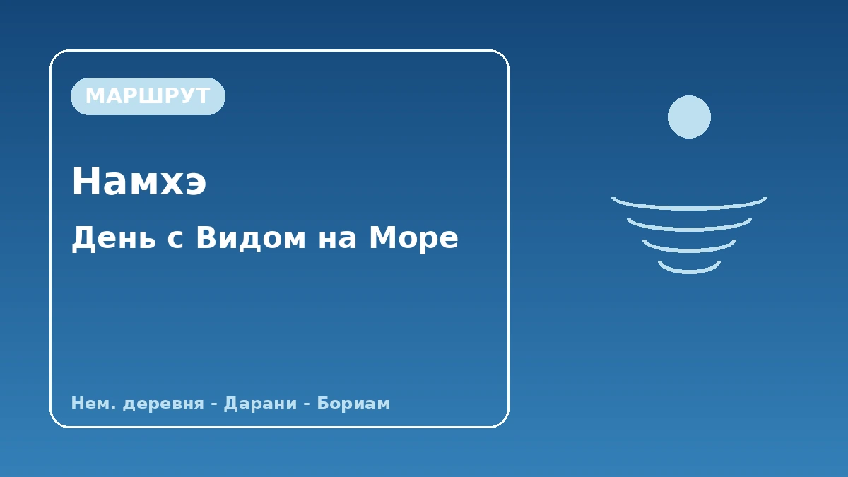Туристический маршрут Немецкая деревня·Деревня Дарани·Бориам в Намхэ — День в Намхэ с видом на море сверху
