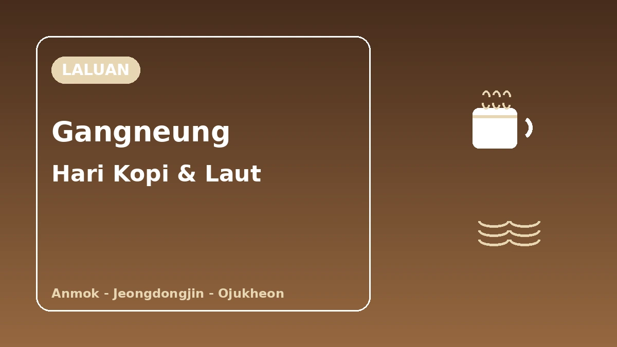 Laluan Pelancongan Pantai Anmok·Jeongdongjin·Ojukheon Gangneung — Sehari Aroma Kopi dan Laut Timur
