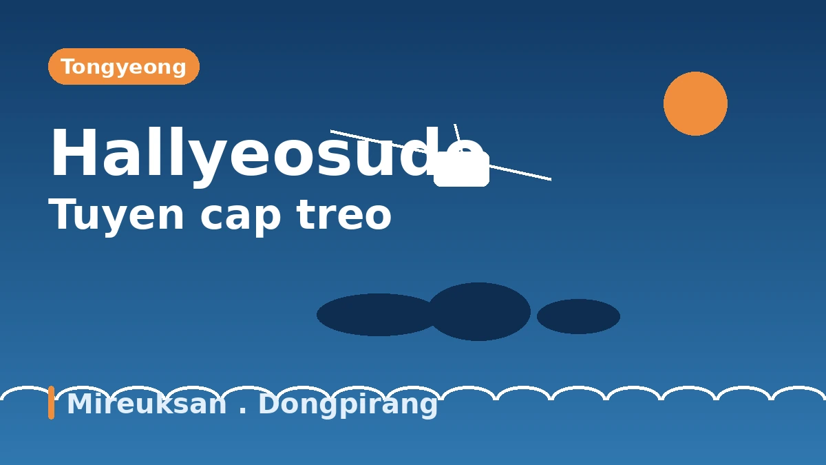 Lo trinh du lich Cap treo·Dongpirang·Mireuksan Tongyeong — Mot ngay nhin xuong quan dao Hallyeosudo