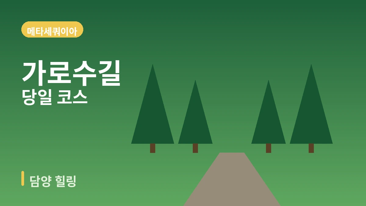 담양 죽녹원·메타세쿼이아길·소쇄원 여행 코스 — 대나무 숲과 초록 정원의 하루 2