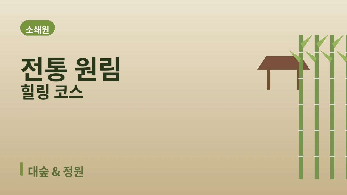 담양 죽녹원·메타세쿼이아길·소쇄원 여행 코스 — 대나무 숲과 초록 정원의 하루 3