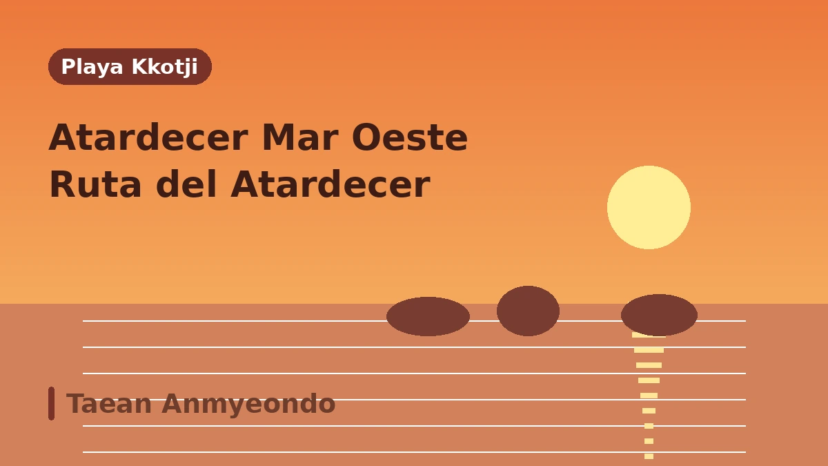 Ruta turística de Taean, isla Anmyeondo: playa Kkotji·arboreto·resort — Un día de atardecer del Mar del Oeste y descanso