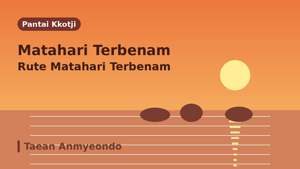 Rute Wisata Taean Pulau Anmyeon Pantai Kkotji·Arboretum·Resor — Sehari Matahari Terbenam Laut Barat dan Peristirahatan