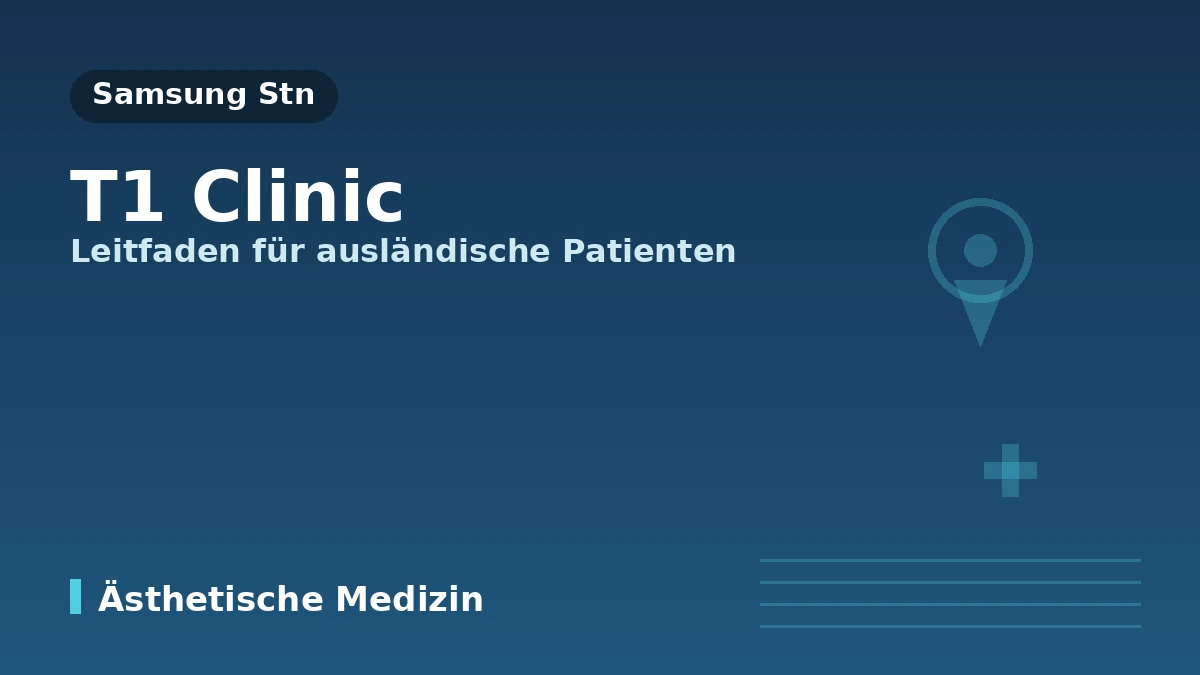 T1 Clinic in Gangnam, Seoul — Leitfaden für internationale Patientinnen und Patienten: Ärzteteam, wichtigste Behandlungen und Terminbuchung