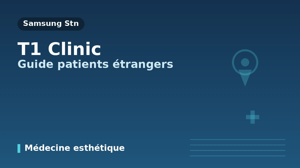 Clinique T1 à Gangnam, Séoul — Guide pour les patients étrangers : médecins, principaux soins et modalités de réservation