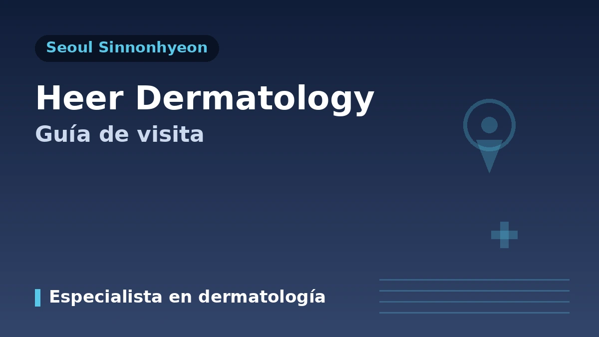 Guía de visita a la clínica dermatológica HEER (Sinnonhyeon, Seúl) — dermatólogo·lifting·regeneración de la piel·reserva para pacientes extranjeros 1