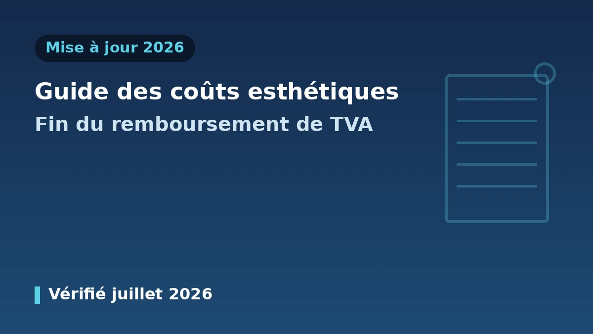 Guide des coûts de la médecine esthétique en Corée 2026 — Fin du remboursement de la TVA pour les étrangers·Information sur le coût réel