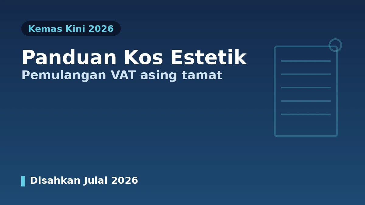 Panduan Kos Perubatan Estetik Korea 2026 — Penamatan Pemulangan VAT untuk Warga Asing·Maklumat Kos Sebenar 1