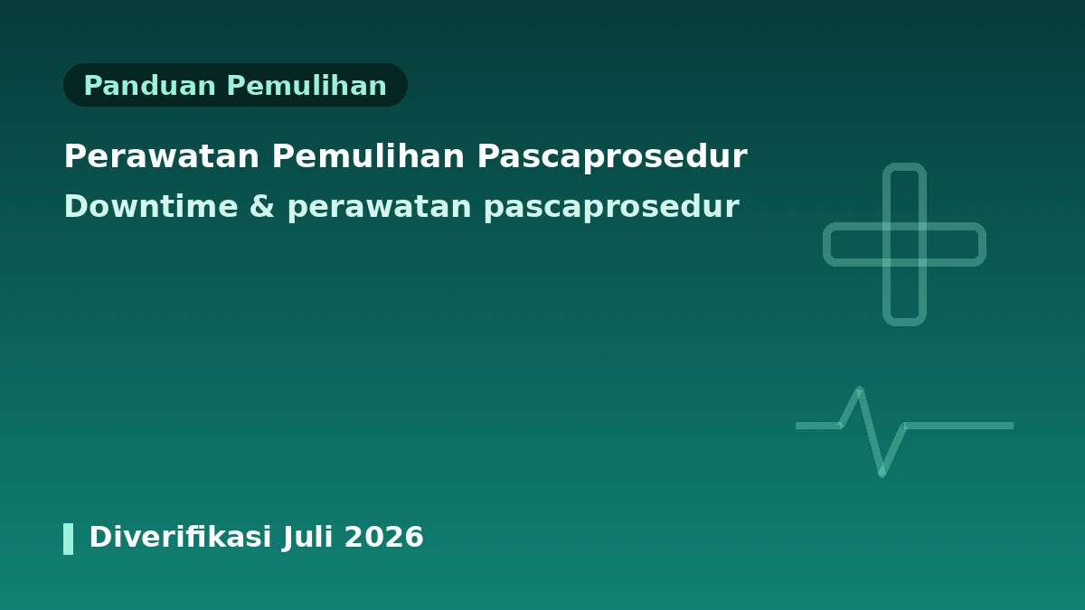 Panduan Praktis Manajemen Pemulihan Setelah Prosedur Medis Estetika — Downtime·Perawatan Pasca·Tanda Peringatan 1