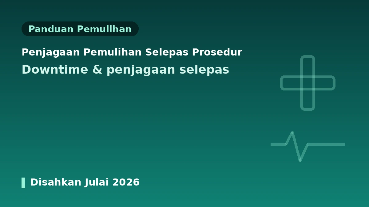 Panduan Praktikal Pengurusan Pemulihan Selepas Prosedur Perubatan Estetik — Downtime·Penjagaan Selepas·Tanda Amaran 1