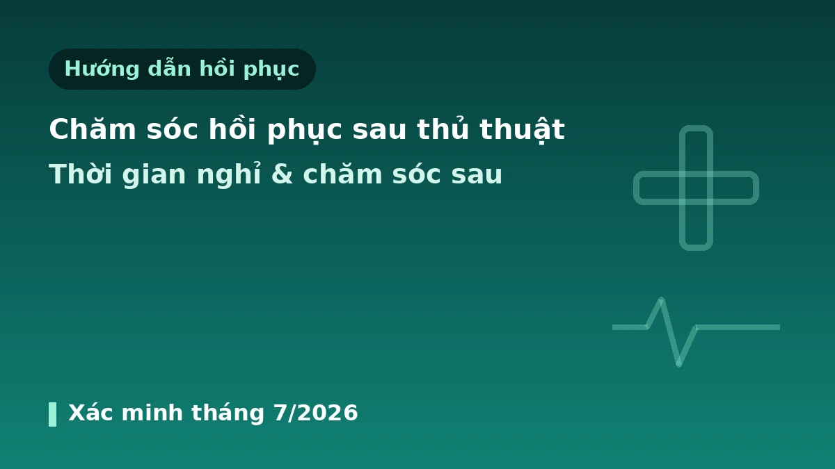 Hướng dẫn thực chiến quản lý hồi phục sau thủ thuật y tế thẩm mỹ — Thời gian nghỉ dưỡng·Chăm sóc sau·Dấu hiệu cảnh báo 1