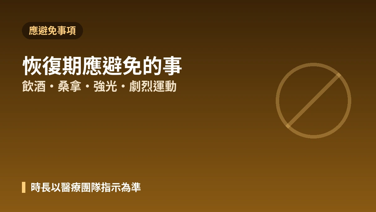 美容醫療療程後恢復管理實戰指南 —— 恢復期·術後護理·警示訊號 2