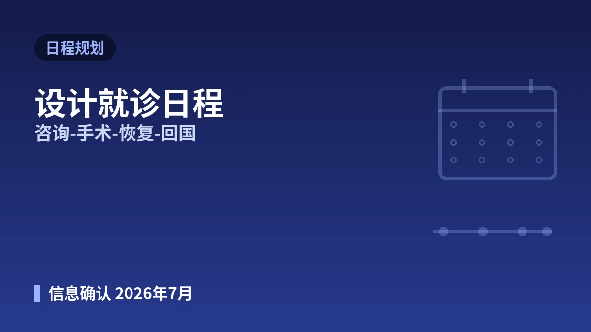 医美就诊行程与动线规划指南 —— 从咨询到回国的最优日程