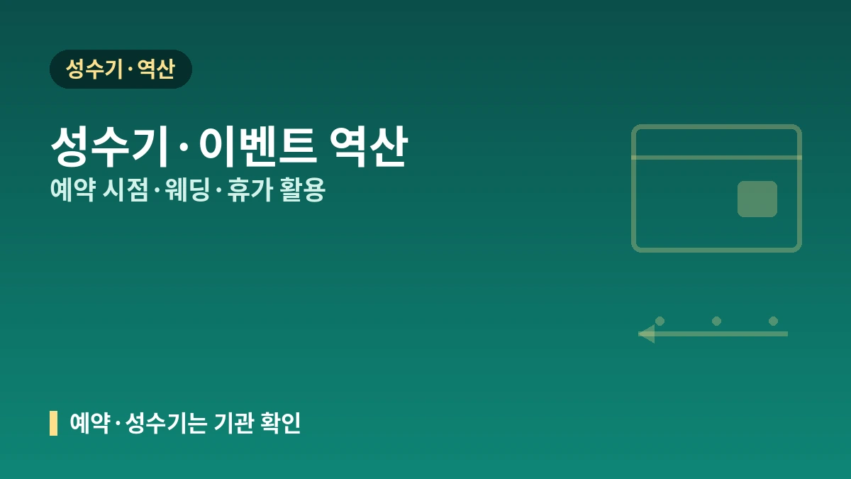 미용의료 시즌 캘린더 — 계절·월별 방문 시기 가이드 3