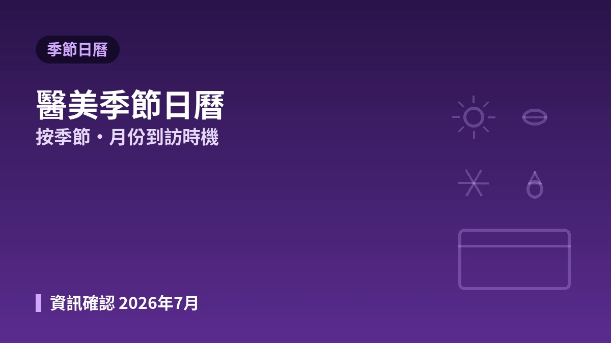 醫美就診季節日曆 —— 依季節·月份的到訪時機指南 1
