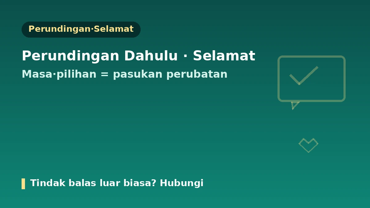 Panduan Perubatan Estetik Persediaan Perkahwinan — Jadual Kira Mundur dari Hari Perkahwinan dan Persediaan Selamat 3