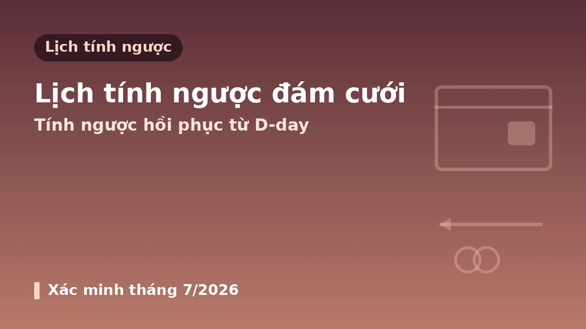 Hướng dẫn y tế thẩm mỹ chuẩn bị cưới — Lịch tính ngược từ ngày cưới và chuẩn bị an toàn