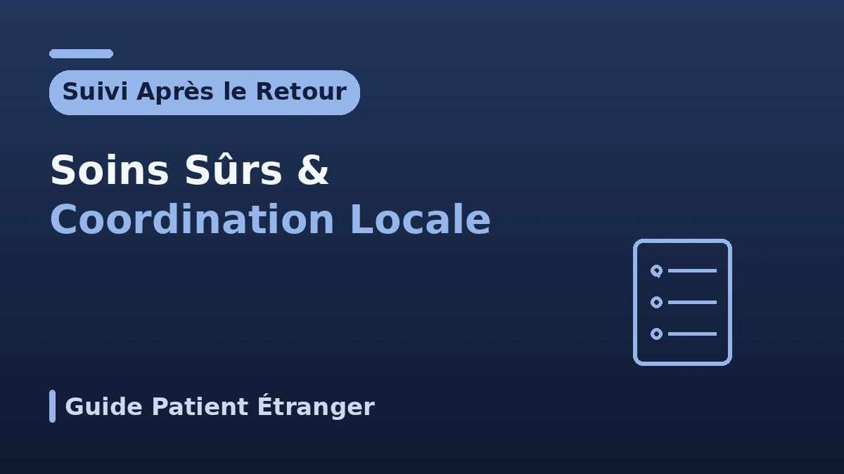 Guide de suivi après le retour — Soins postopératoires sûrs et coordination locale