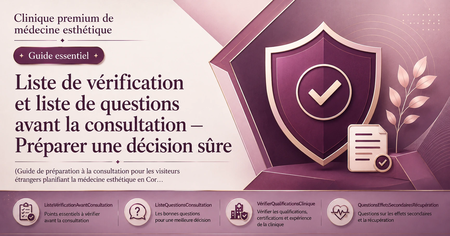 Liste de vérification et liste de questions avant la consultation — Préparer une décision sûre 3