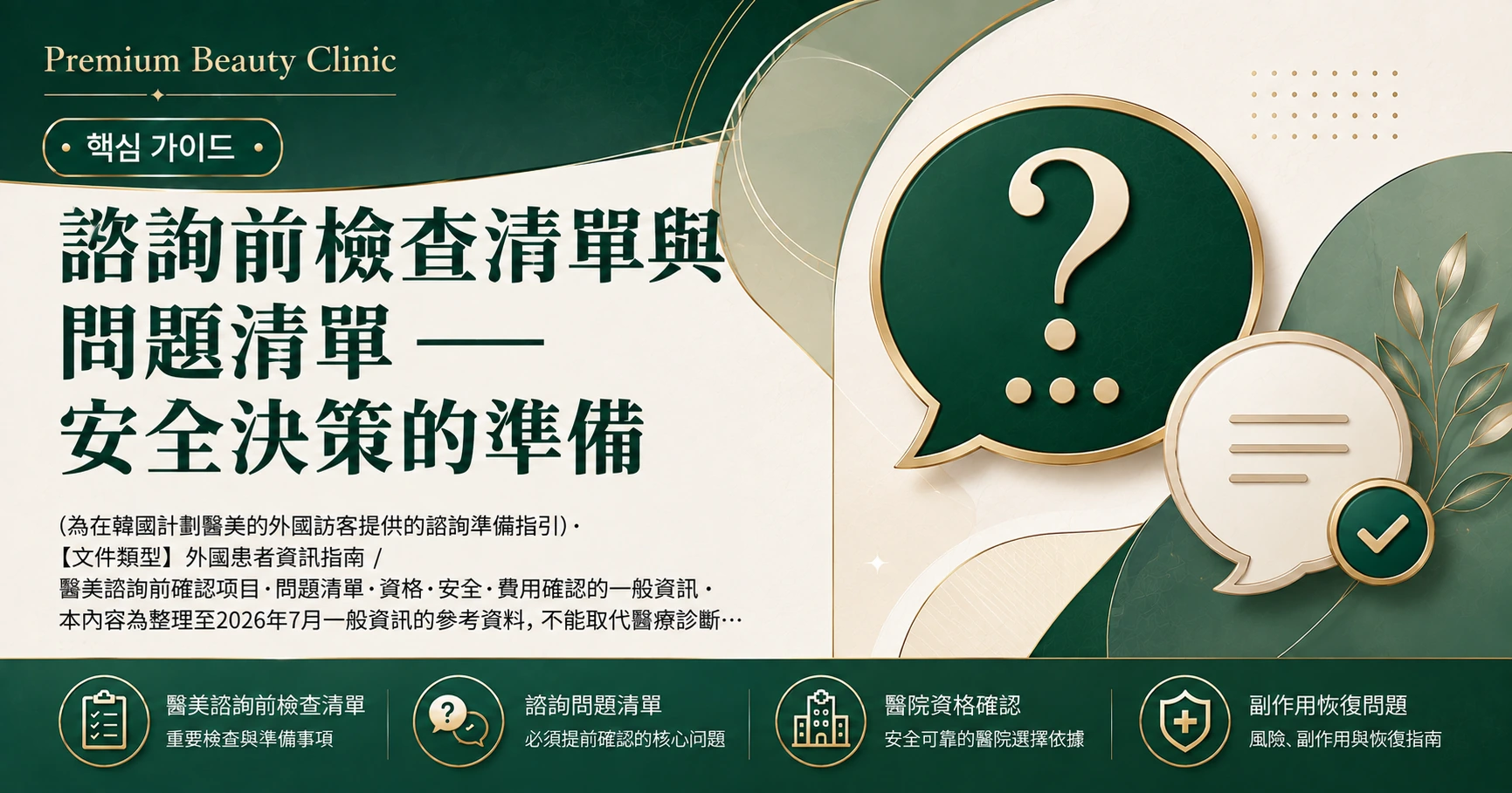 諮詢前檢查清單與問題清單 —— 安全決策的準備 2
