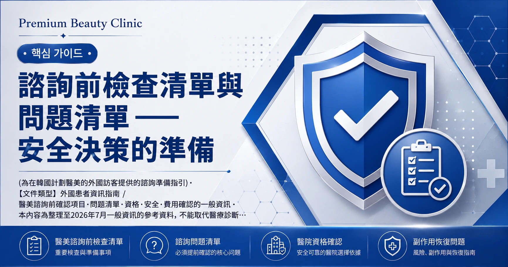 諮詢前檢查清單與問題清單 —— 安全決策的準備 3