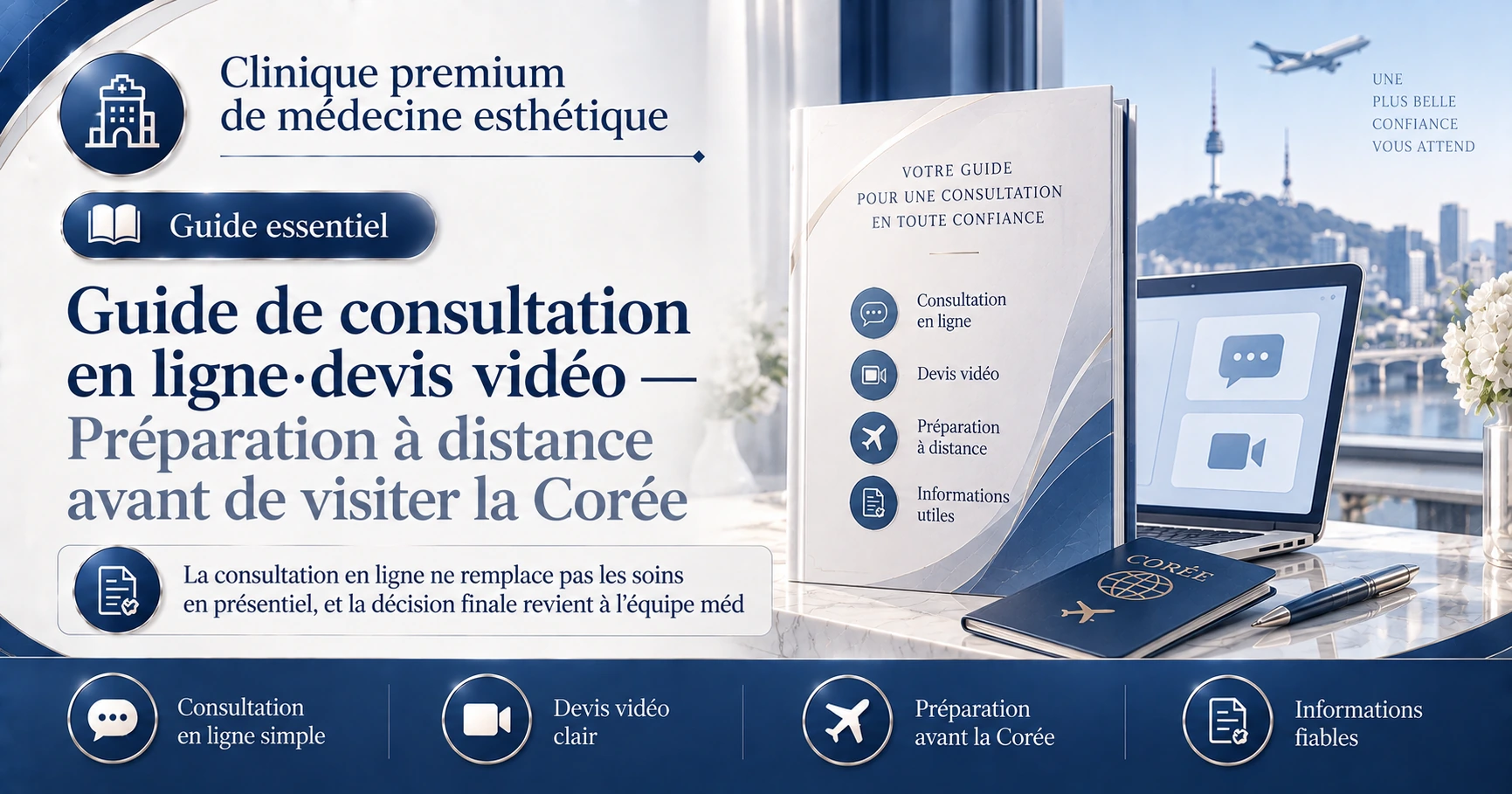 Guide de consultation en ligne·devis vidéo — Préparation à distance avant de visiter la Corée