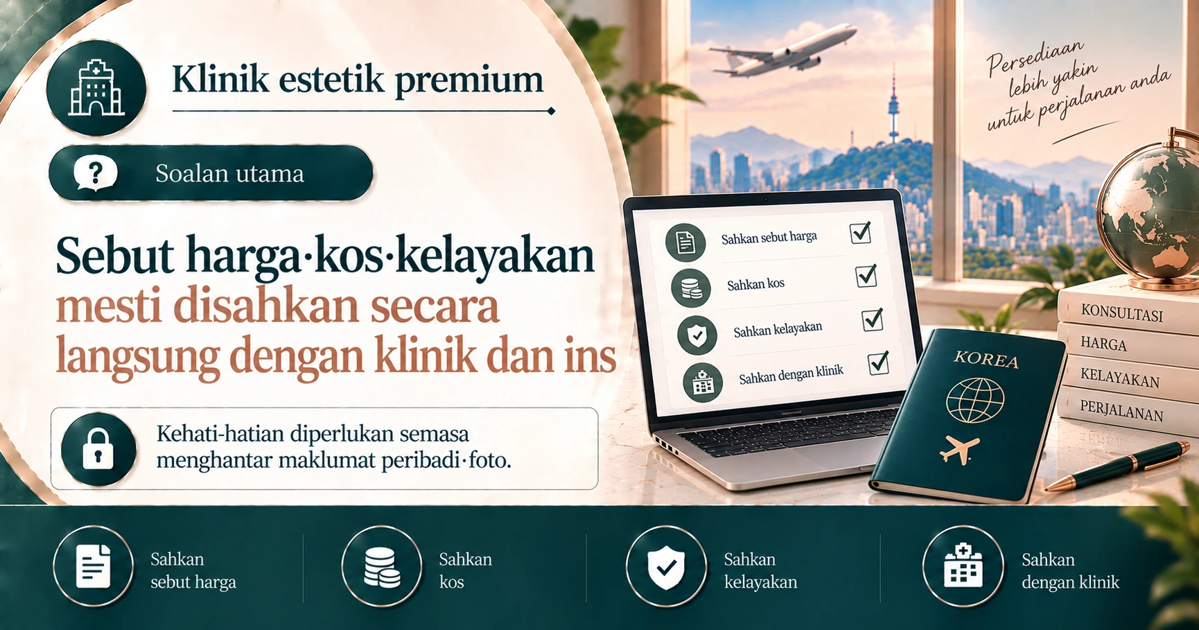 Panduan Perundingan Dalam Talian·Sebut Harga Video — Persediaan Jarak Jauh Sebelum ke Korea 2