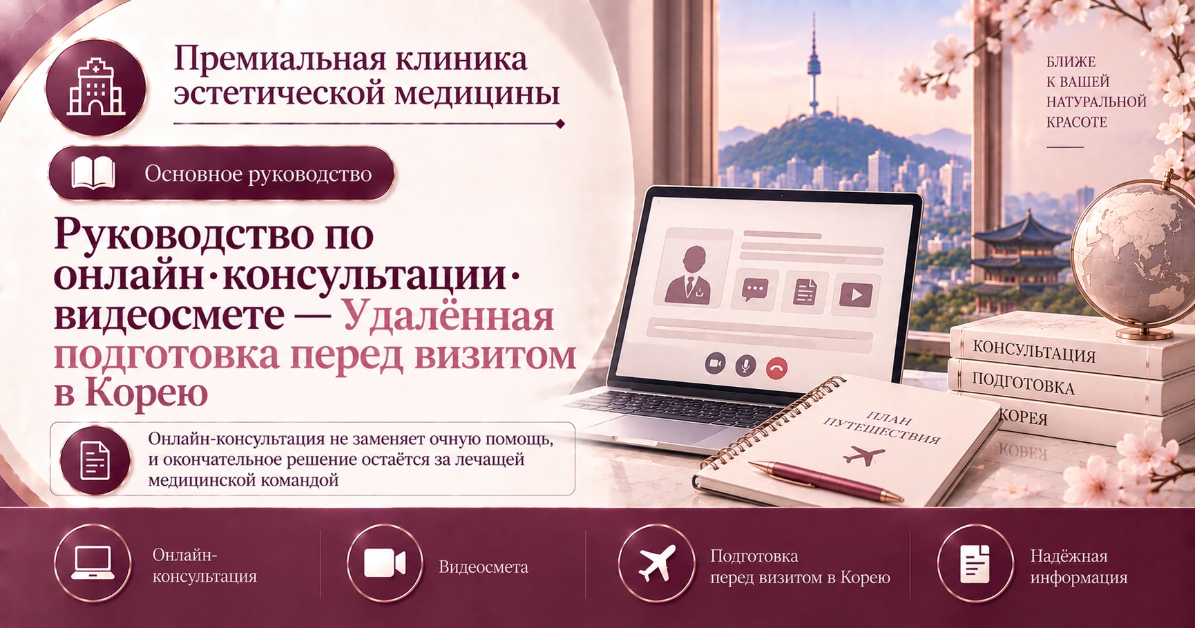 Руководство по онлайн-консультации·видеосмете — Удалённая подготовка перед визитом в Корею