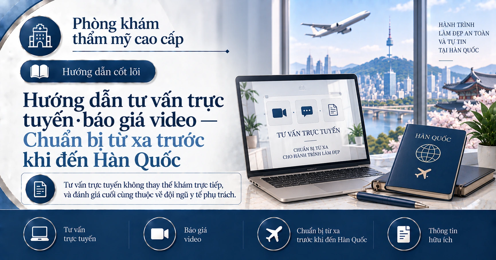 Hướng dẫn tư vấn trực tuyến·báo giá video — Chuẩn bị từ xa trước khi đến Hàn Quốc