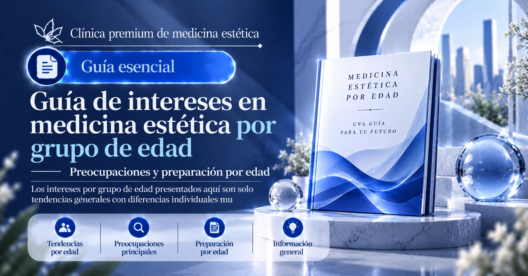 Guía de intereses en medicina estética por grupo de edad —— Preocupaciones y preparación por edad 1