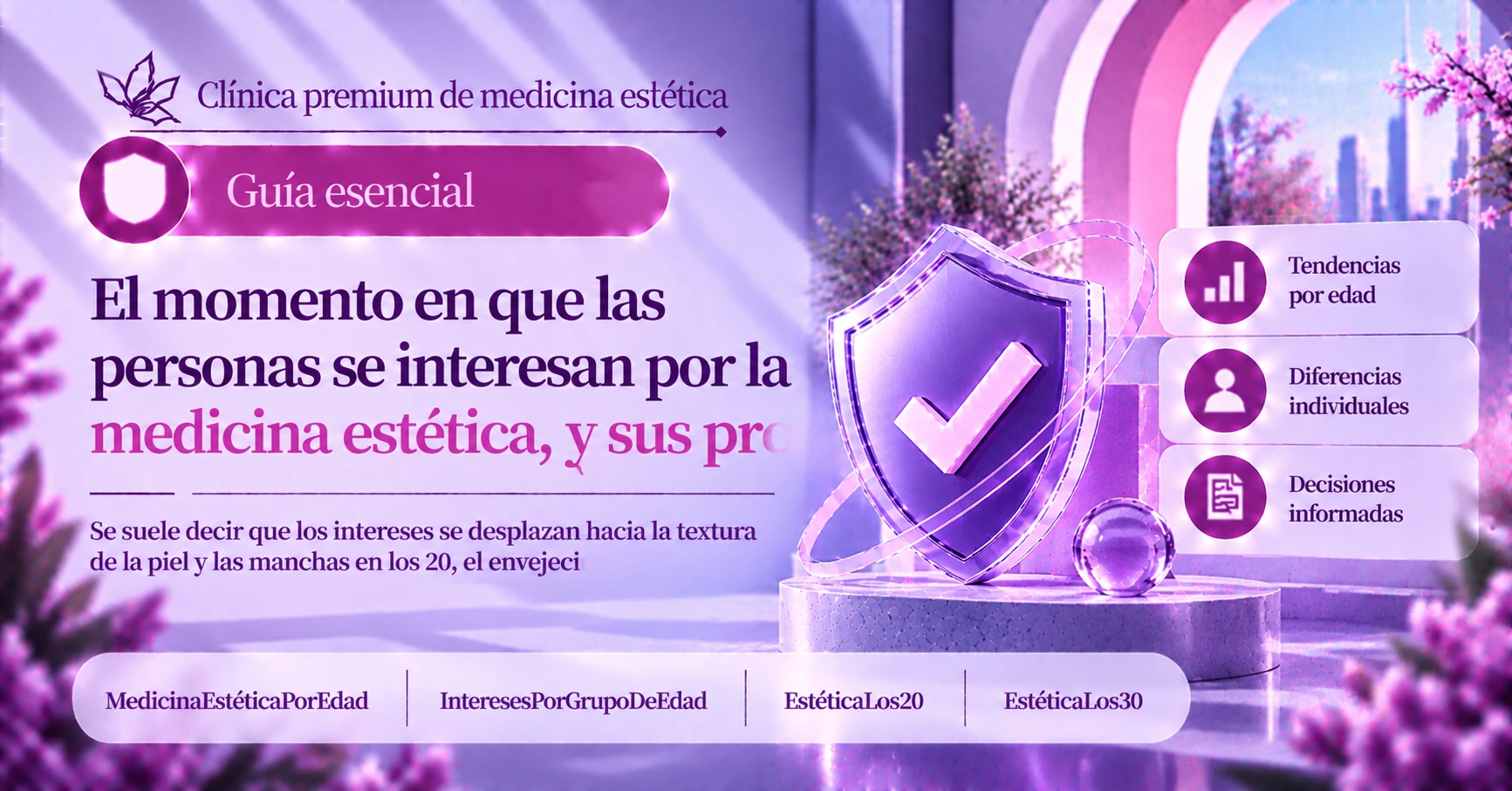 Guía de intereses en medicina estética por grupo de edad —— Preocupaciones y preparación por edad 3