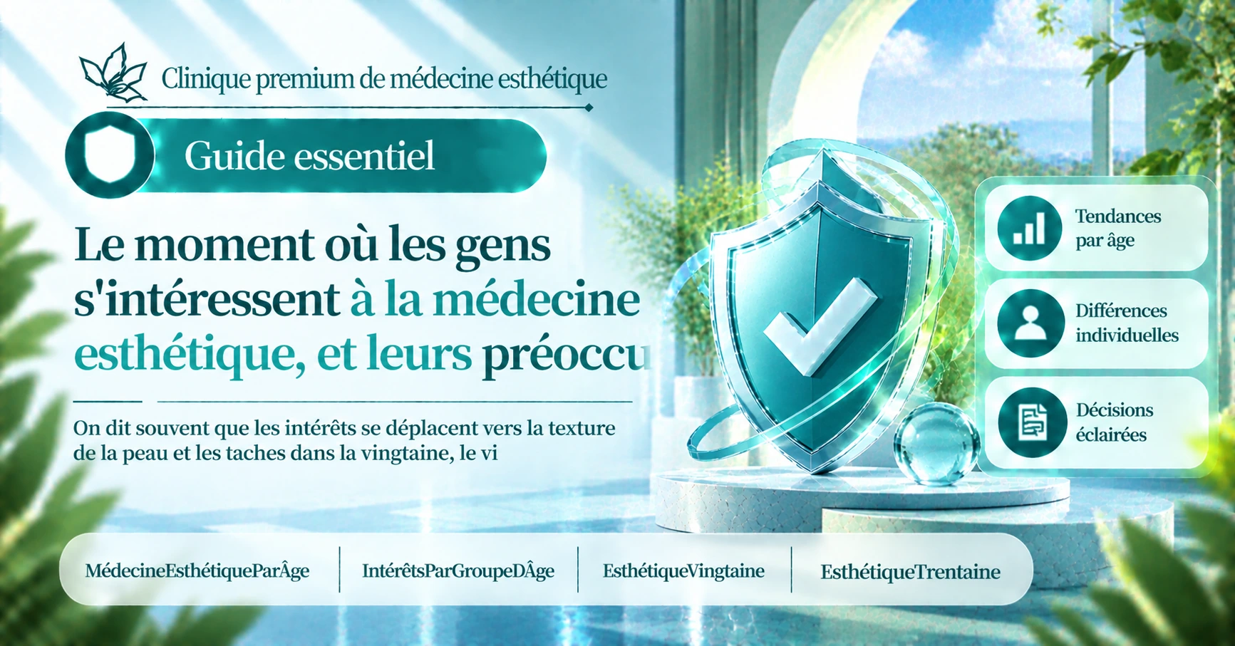 Guide des intérêts en médecine esthétique par groupe d'âge —— Préoccupations et préparation selon l'âge 3