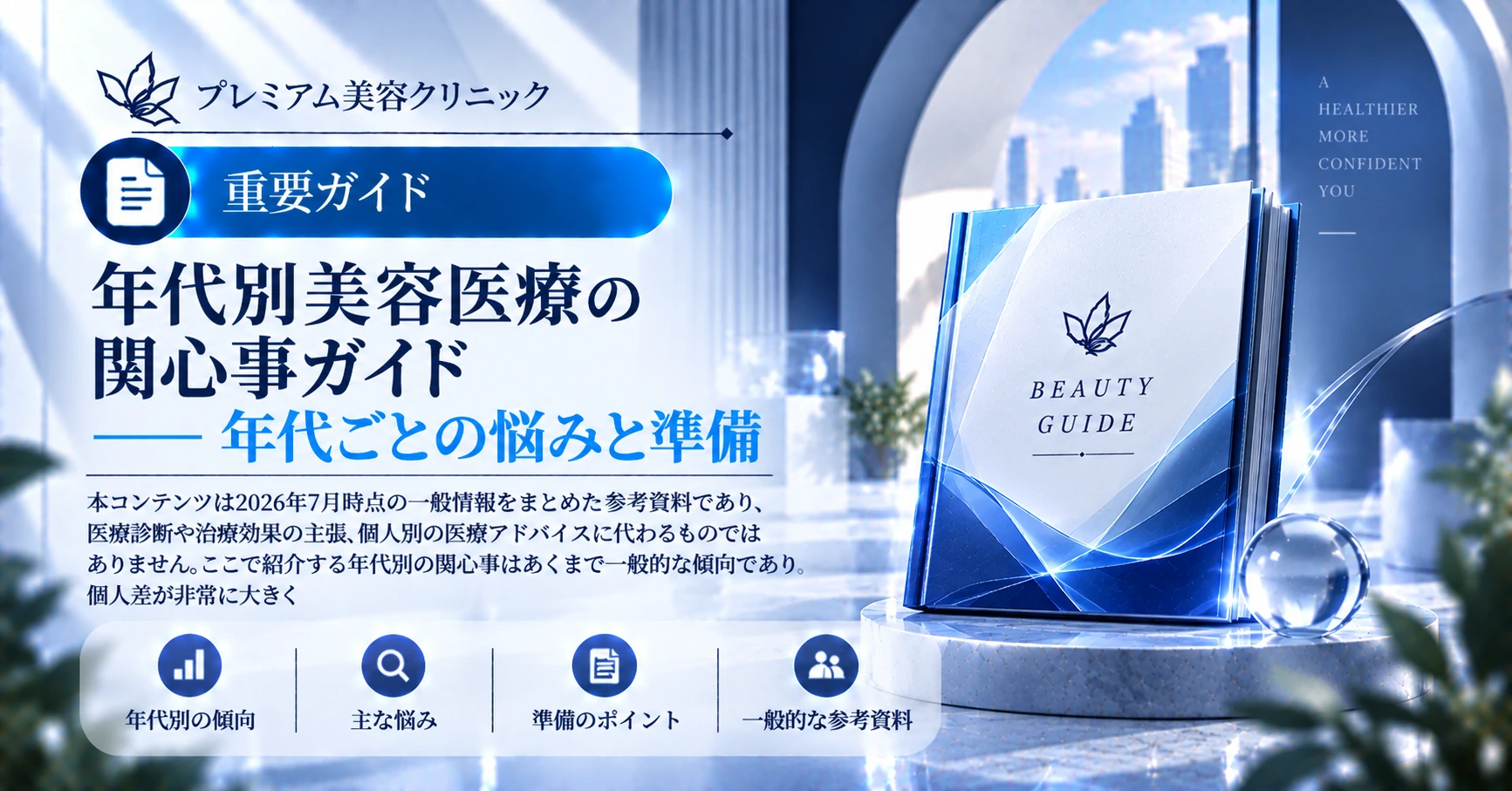 年代別美容医療の関心事ガイド —— 年代ごとの悩みと準備 1