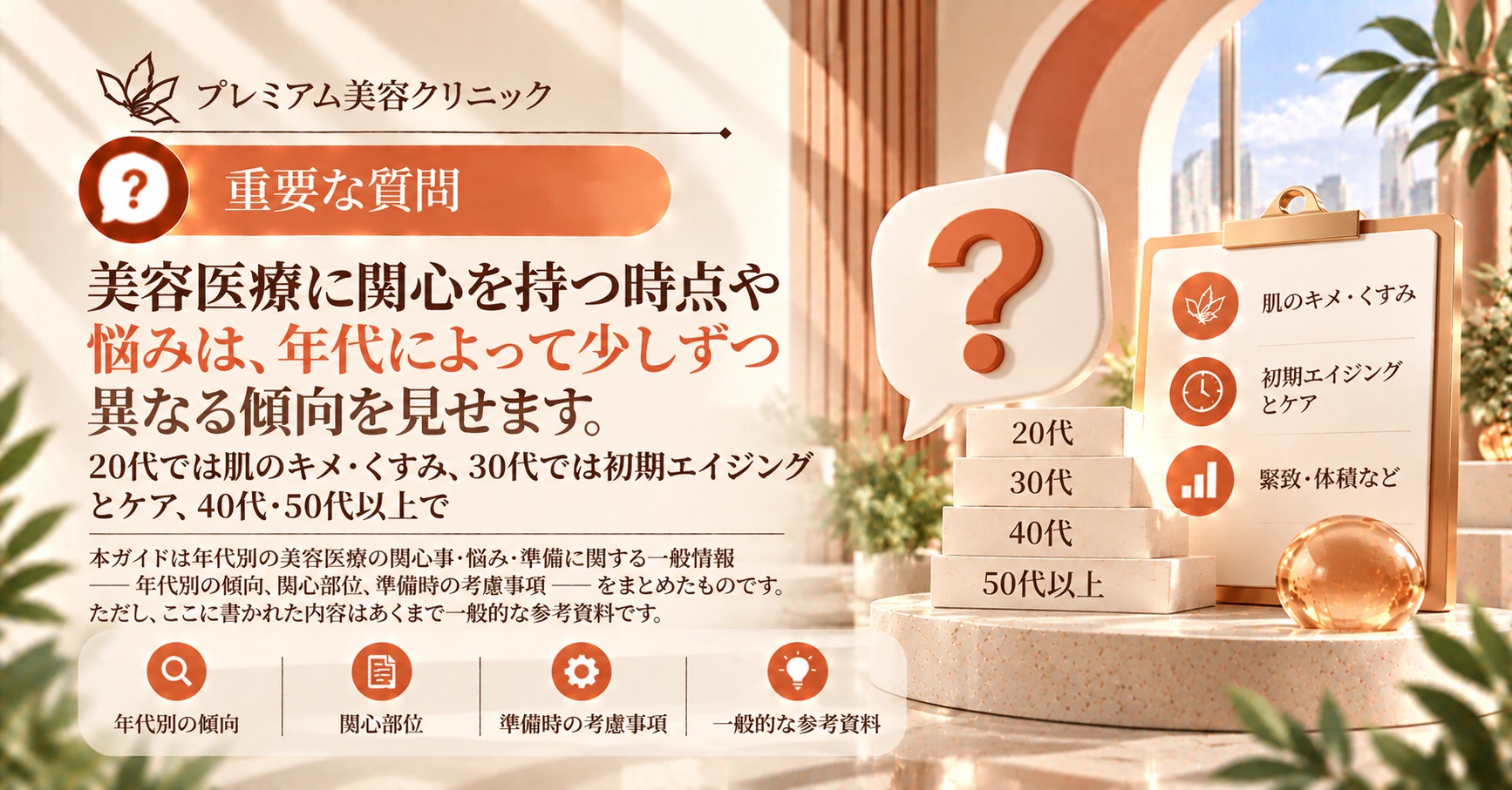 年代別美容医療の関心事ガイド —— 年代ごとの悩みと準備 2