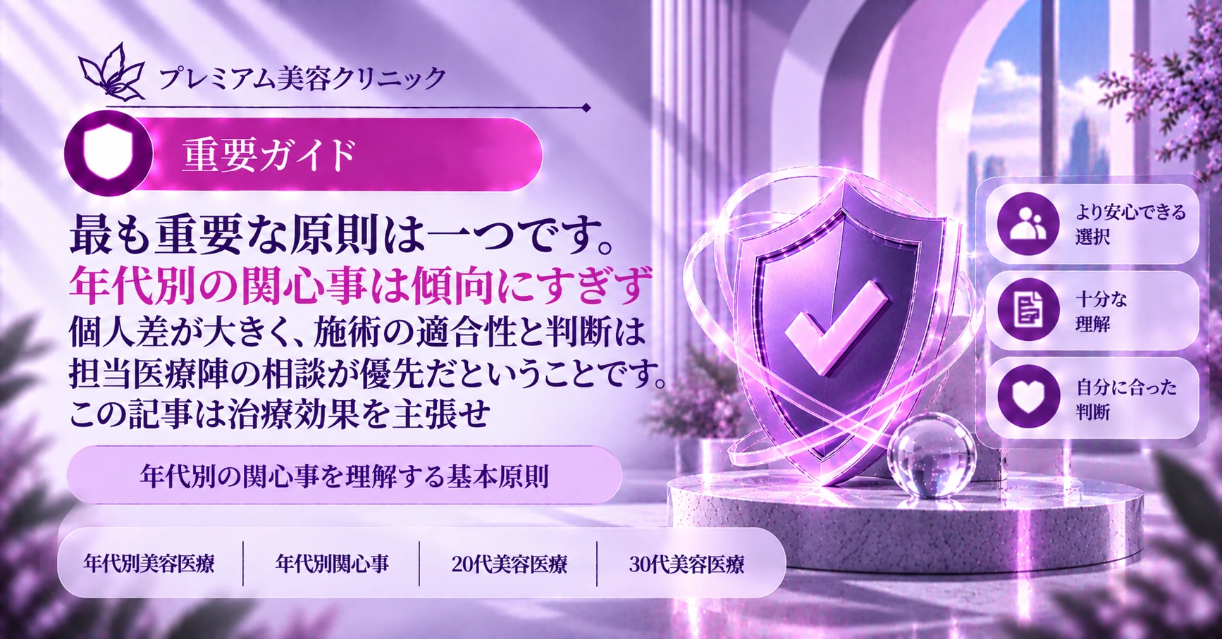 年代別美容医療の関心事ガイド —— 年代ごとの悩みと準備 3