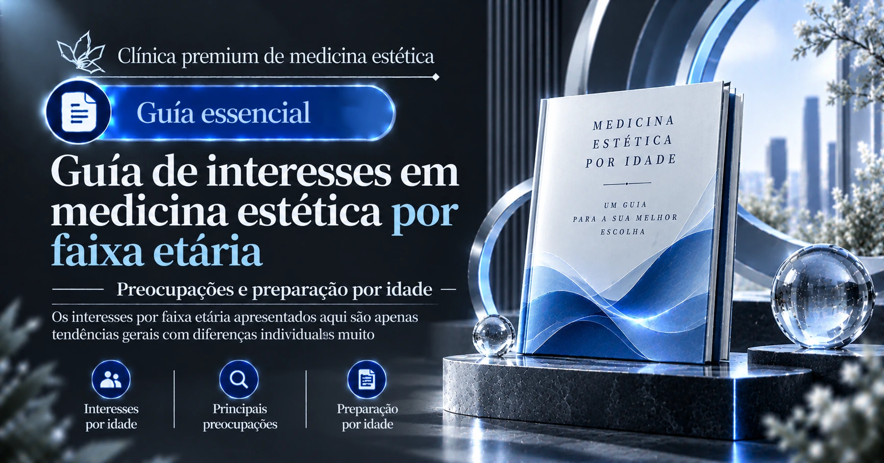 Guia de interesses em medicina estética por faixa etária —— Preocupações e preparação por idade 1