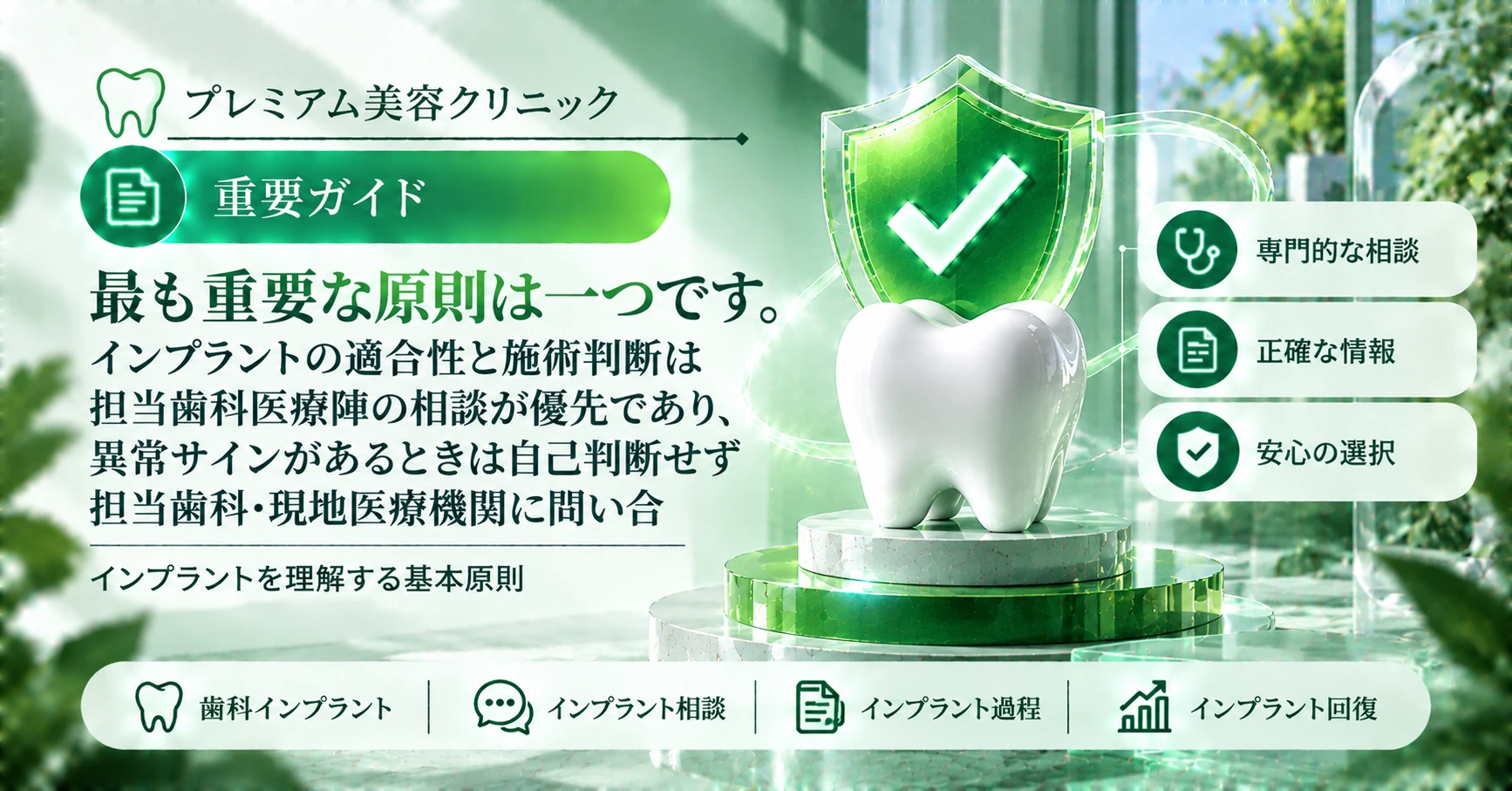 歯科インプラントガイド —— 相談から回復までの準備 3