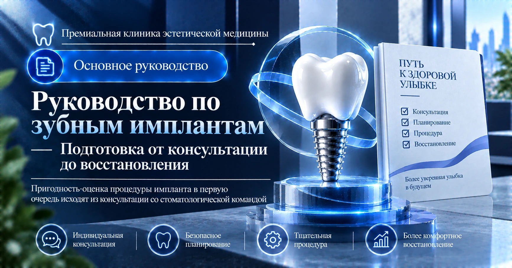 Руководство по зубным имплантам —— Подготовка от консультации до восстановления 1