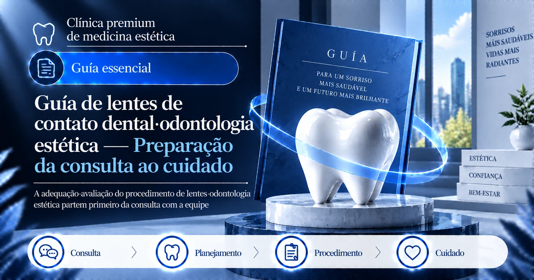 Guia de lentes de contato dental·odontologia estética —— Preparação da consulta ao cuidado 1