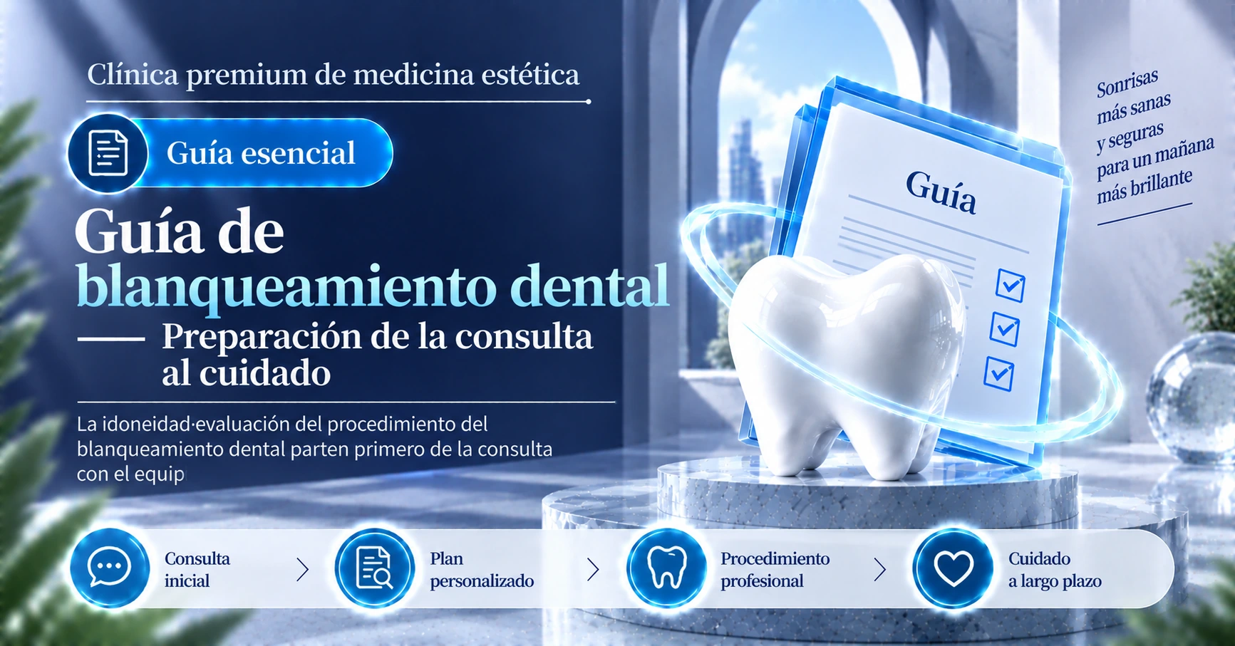 Guía de blanqueamiento dental —— Preparación de la consulta al cuidado