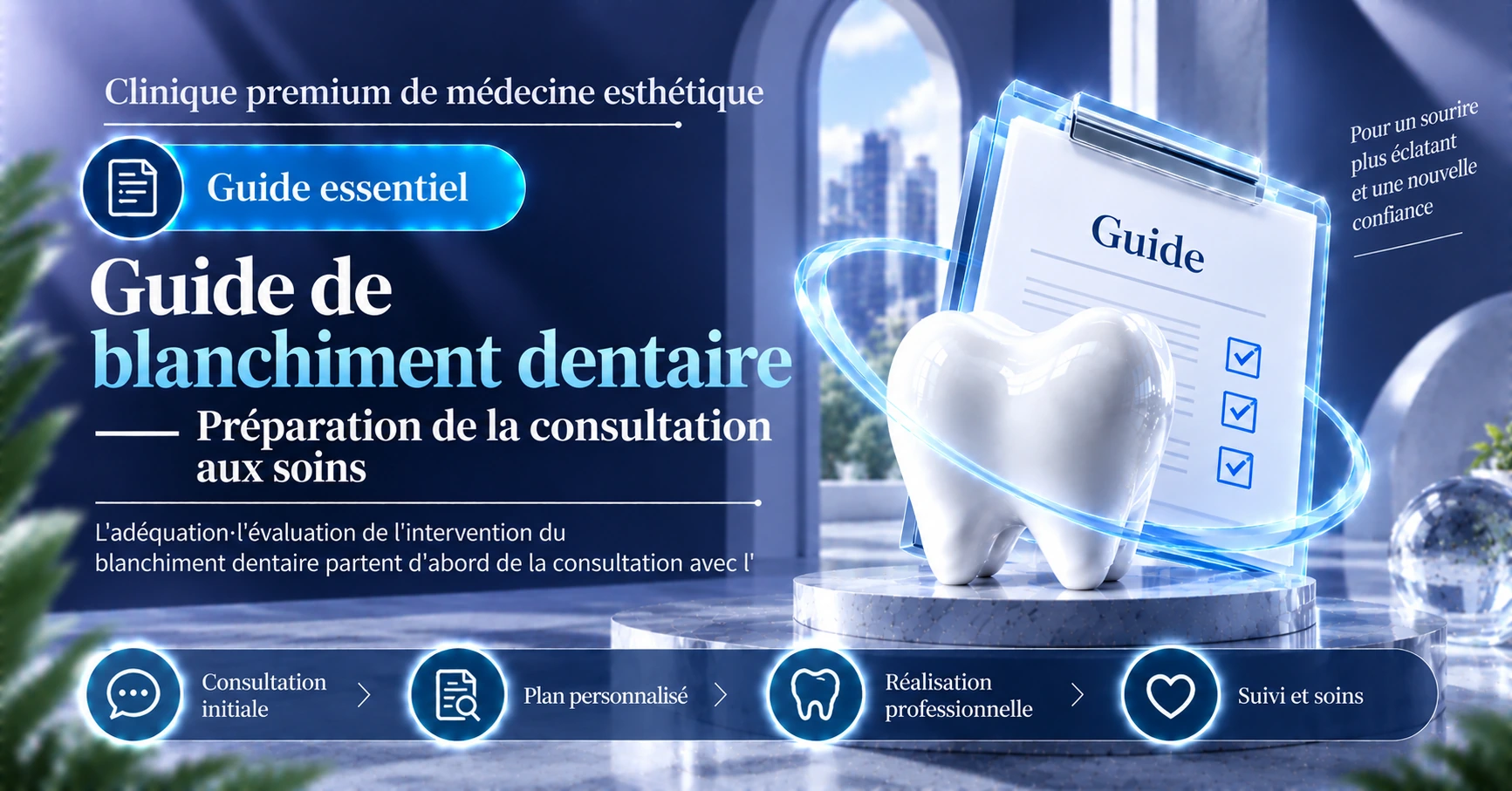 Guide de blanchiment dentaire —— Préparation de la consultation aux soins
