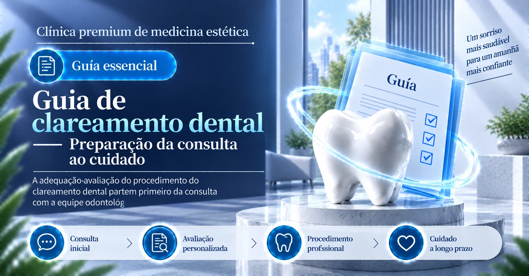 Guia de clareamento dental —— Preparação da consulta ao cuidado
