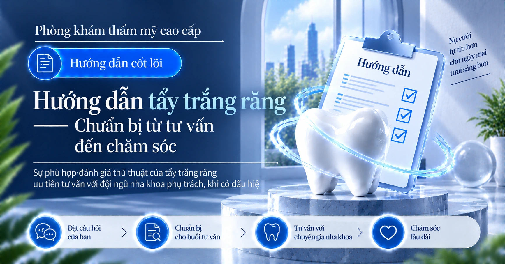 Hướng dẫn tẩy trắng răng —— Chuẩn bị từ tư vấn đến chăm sóc