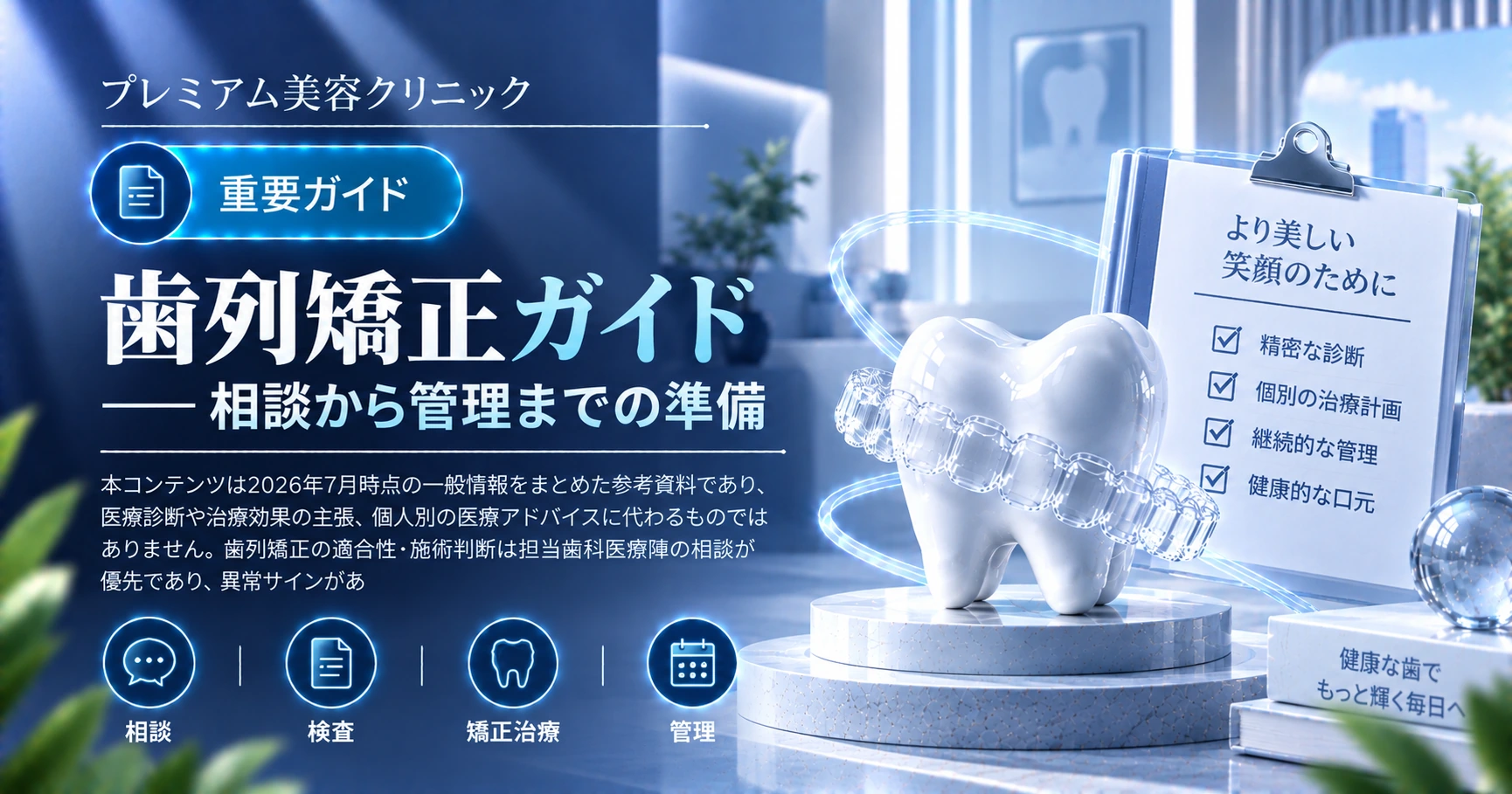 歯列矯正ガイド —— 相談から管理までの準備