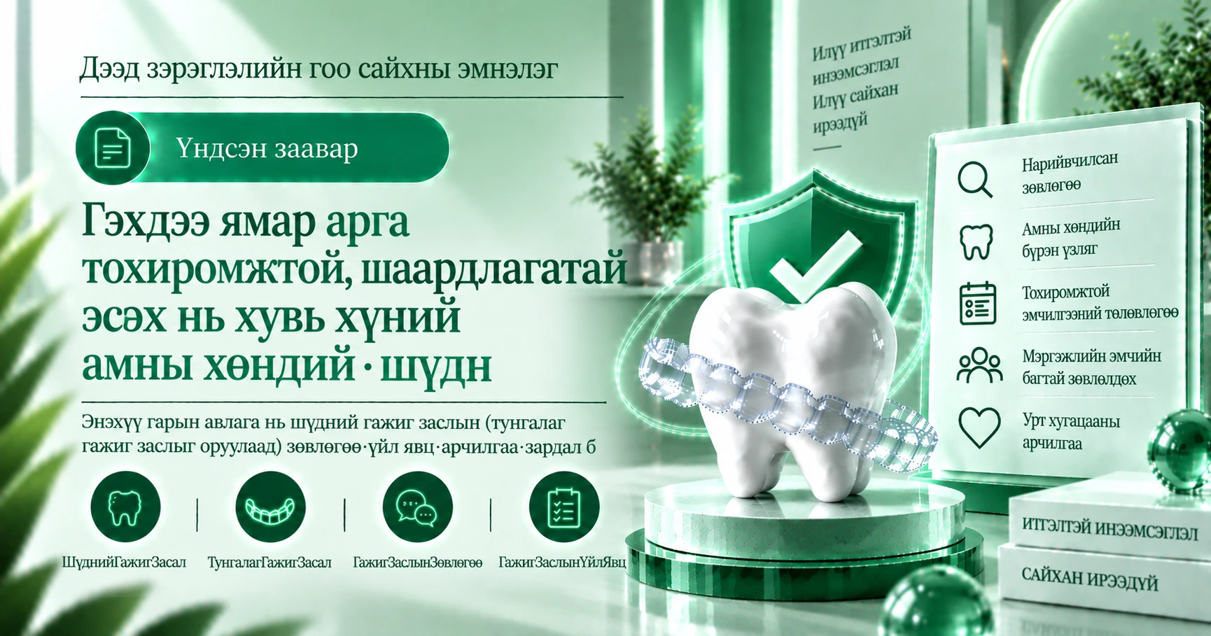 Шүдний гажиг заслын гарын авлага —— Зөвлөгөөнөөс арчилгаа хүртэлх бэлтгэл 3