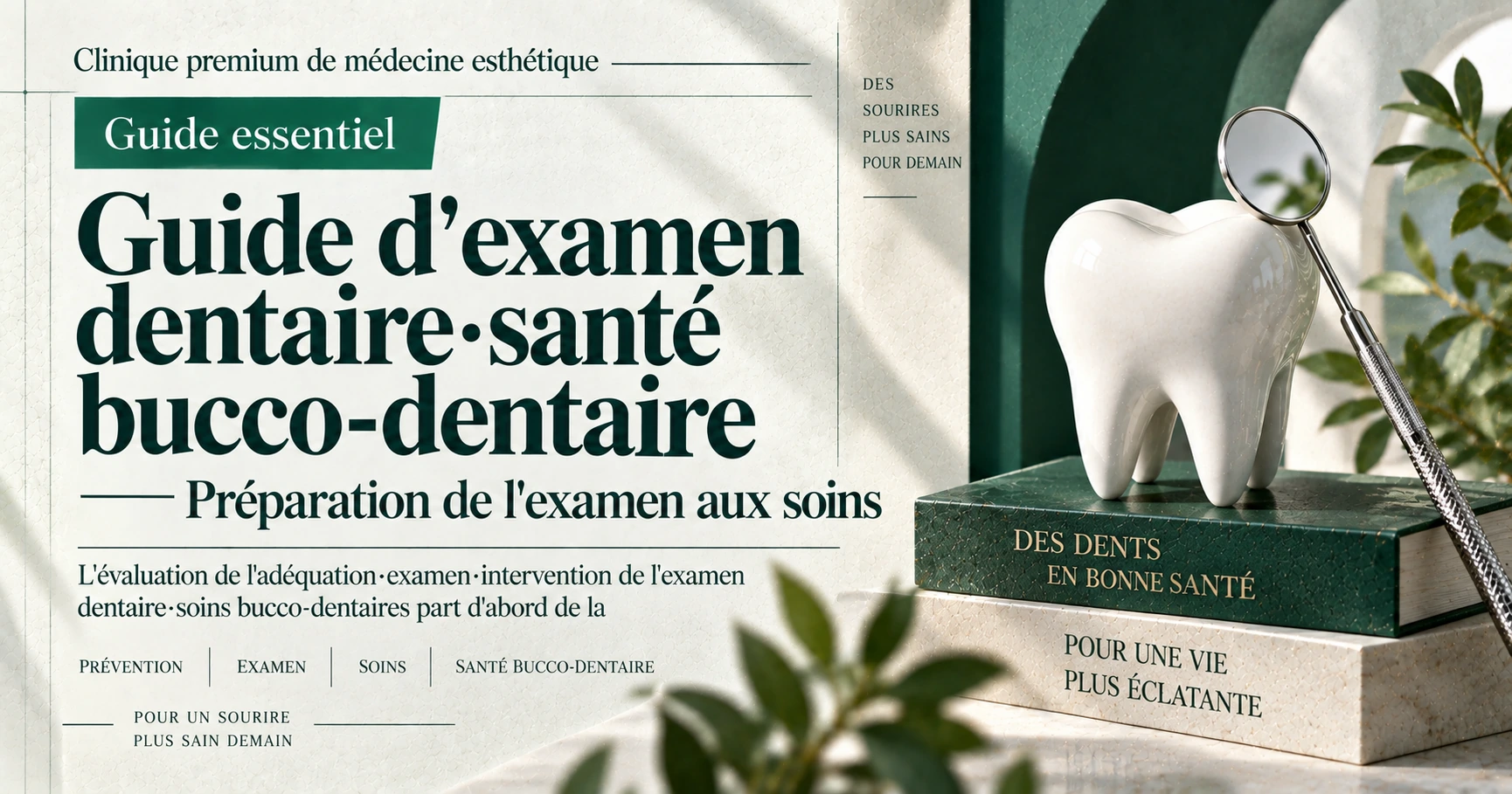 Guide d'examen dentaire·santé bucco-dentaire —— Préparation de l'examen aux soins