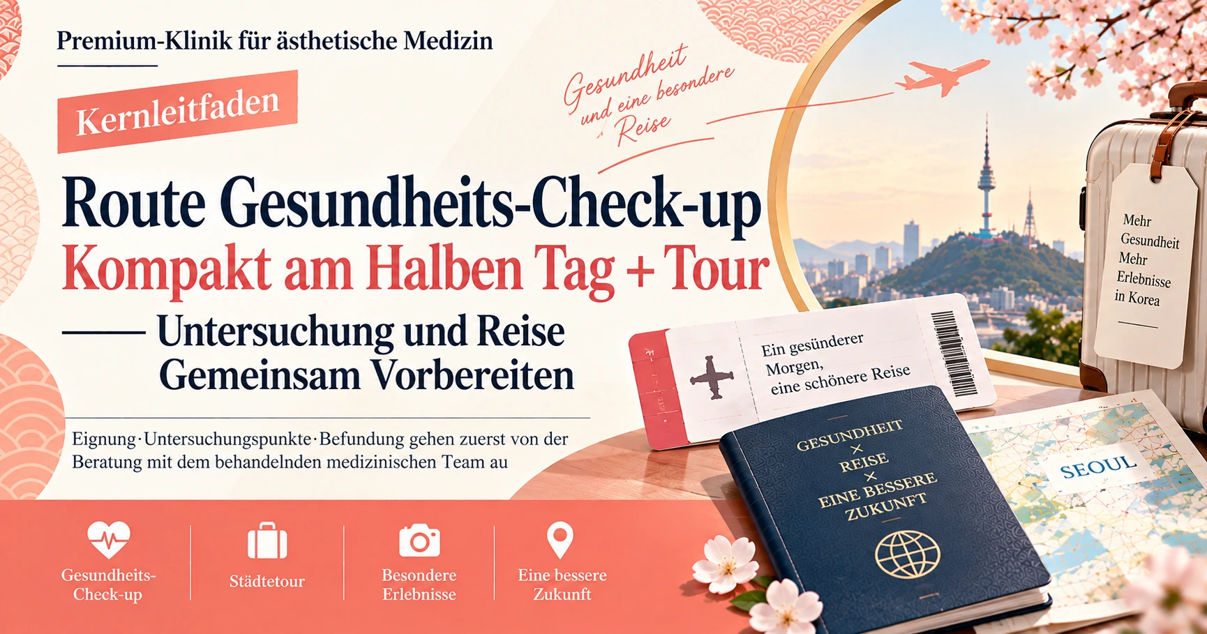 Route Gesundheits-Check-up Kompakt am Halben Tag + Tour —— Untersuchung und Reise Gemeinsam Vorbereiten