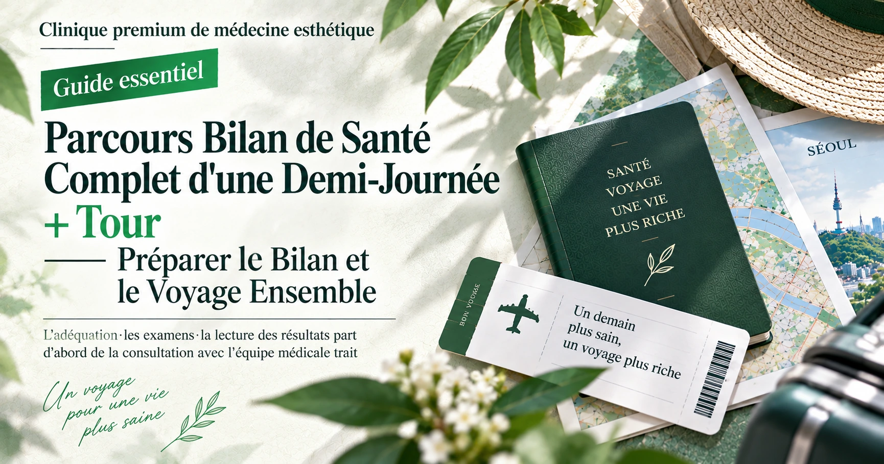 Parcours Bilan de Santé Complet d'une Demi-Journée + Tour —— Préparer le Bilan et le Voyage Ensemble