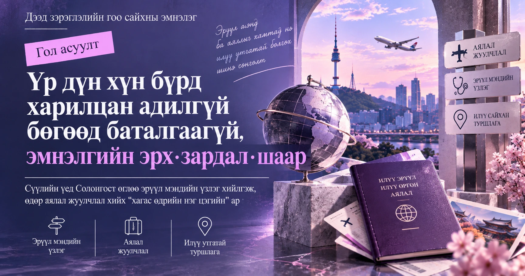 Хагас Өдрийн Нэг Цэгийн Эрүүл Мэндийн Үзлэг + Аялал Маршрут —— Үзлэг ба Аяллыг Хамтад нь Бэлтгэх 2